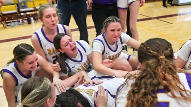 Baker girls basketball 2023 title Leon Neuschwander